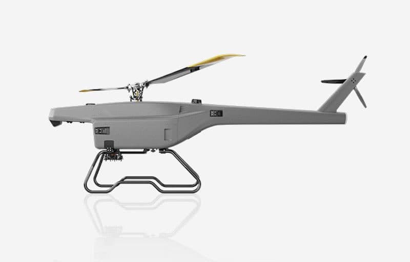 F15 unmanned helicopter platform, side profile render.