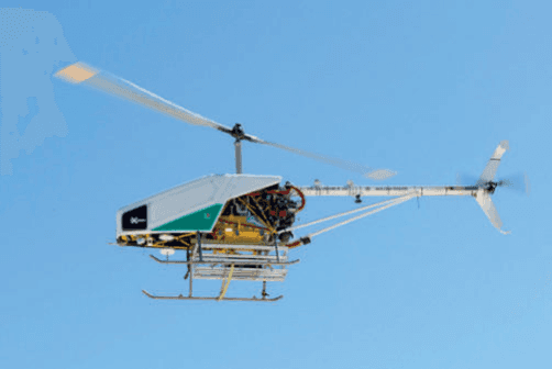 Heavy-Lift 440M unmanned helicopter in flight.