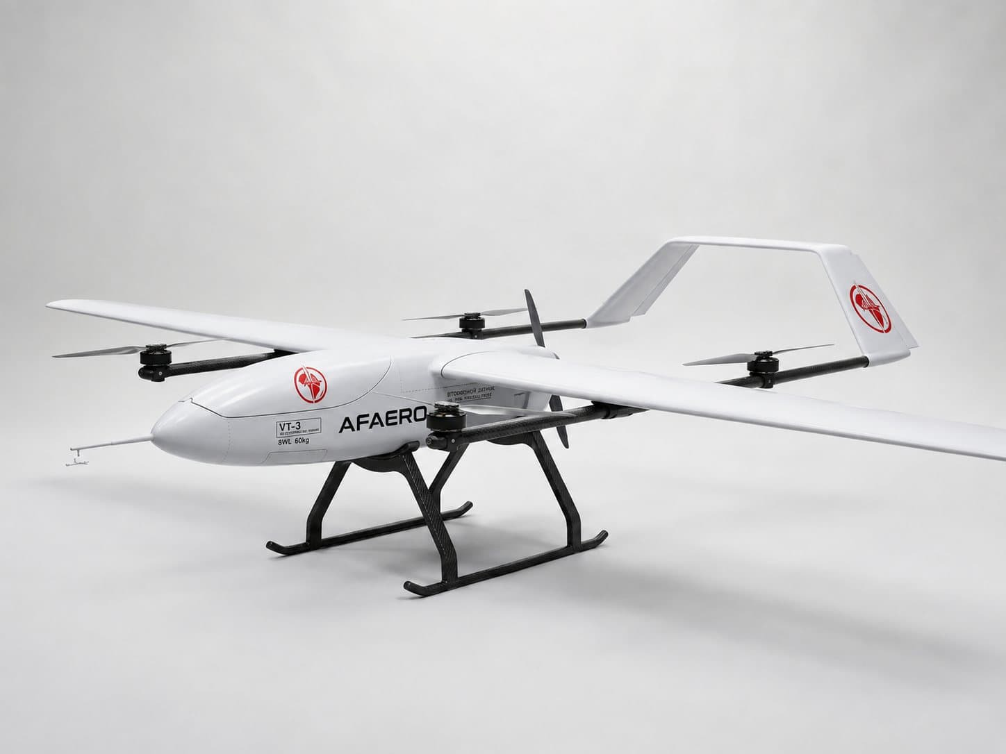 Afaero VTOL-3.0 (VT-3) airframe in Afaero livery, studio profile.